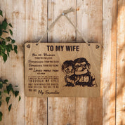 To My Wife Wooden Hanging Sign