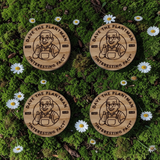 Dave The Plant Man set of 4 wooden drinks coasters