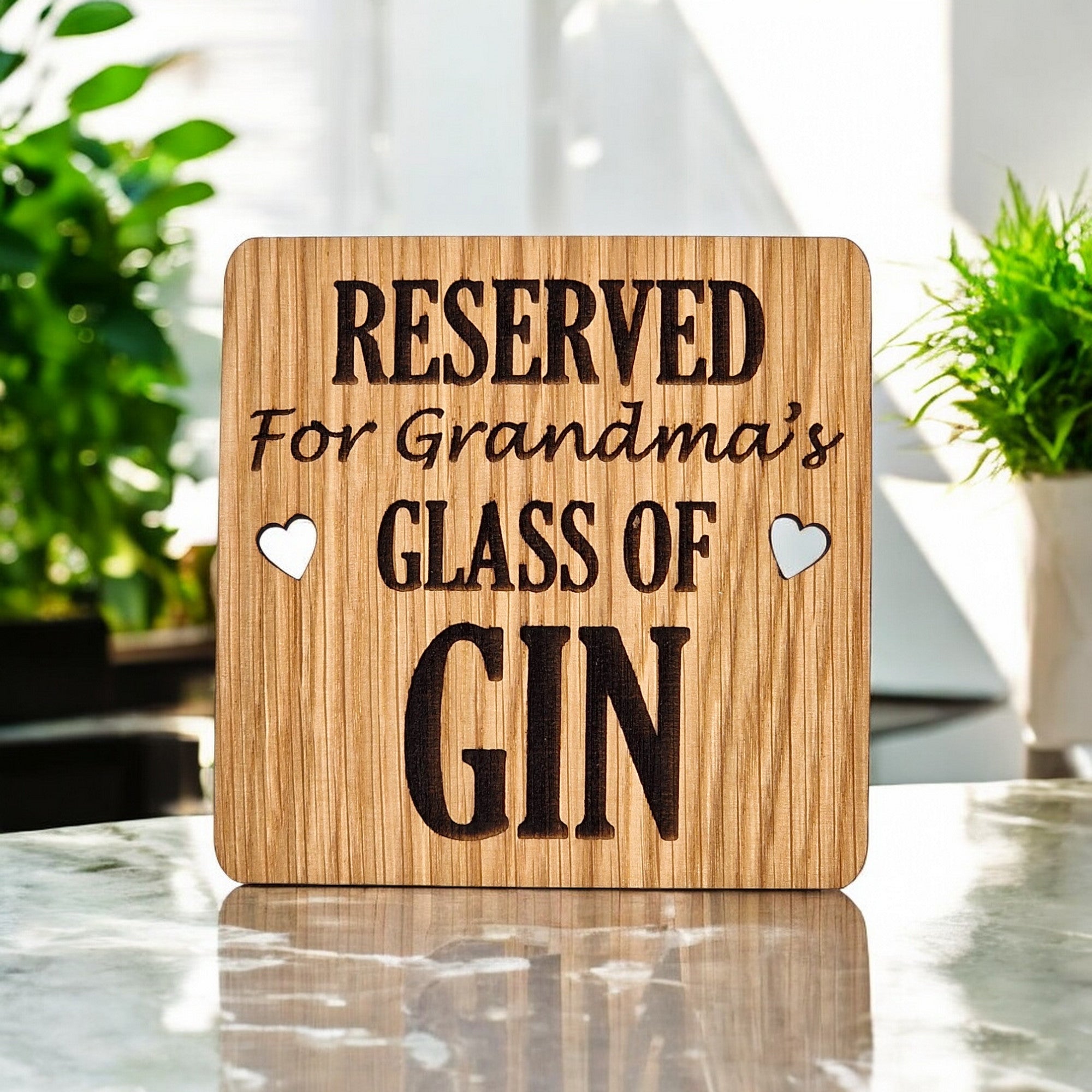 Reserved For Grandmas Gin coaster