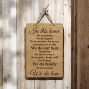 In This Home We Do Love Wooden Hanging Sign
